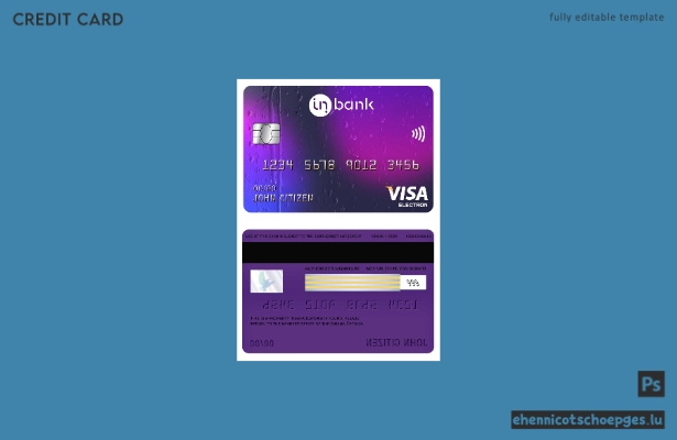 Estonia Inbank Visa Electron Karte – Beispielvorschau
